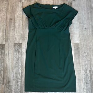 Calvin Klein Green Sheath Mini Dress Bateau Neckline